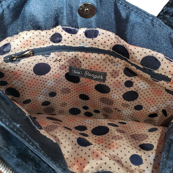 Lug Ranger Tote Shoulder Bag Zippered Navy Blue Diaper Carry-On Travel Beach - Picture 8 of 8